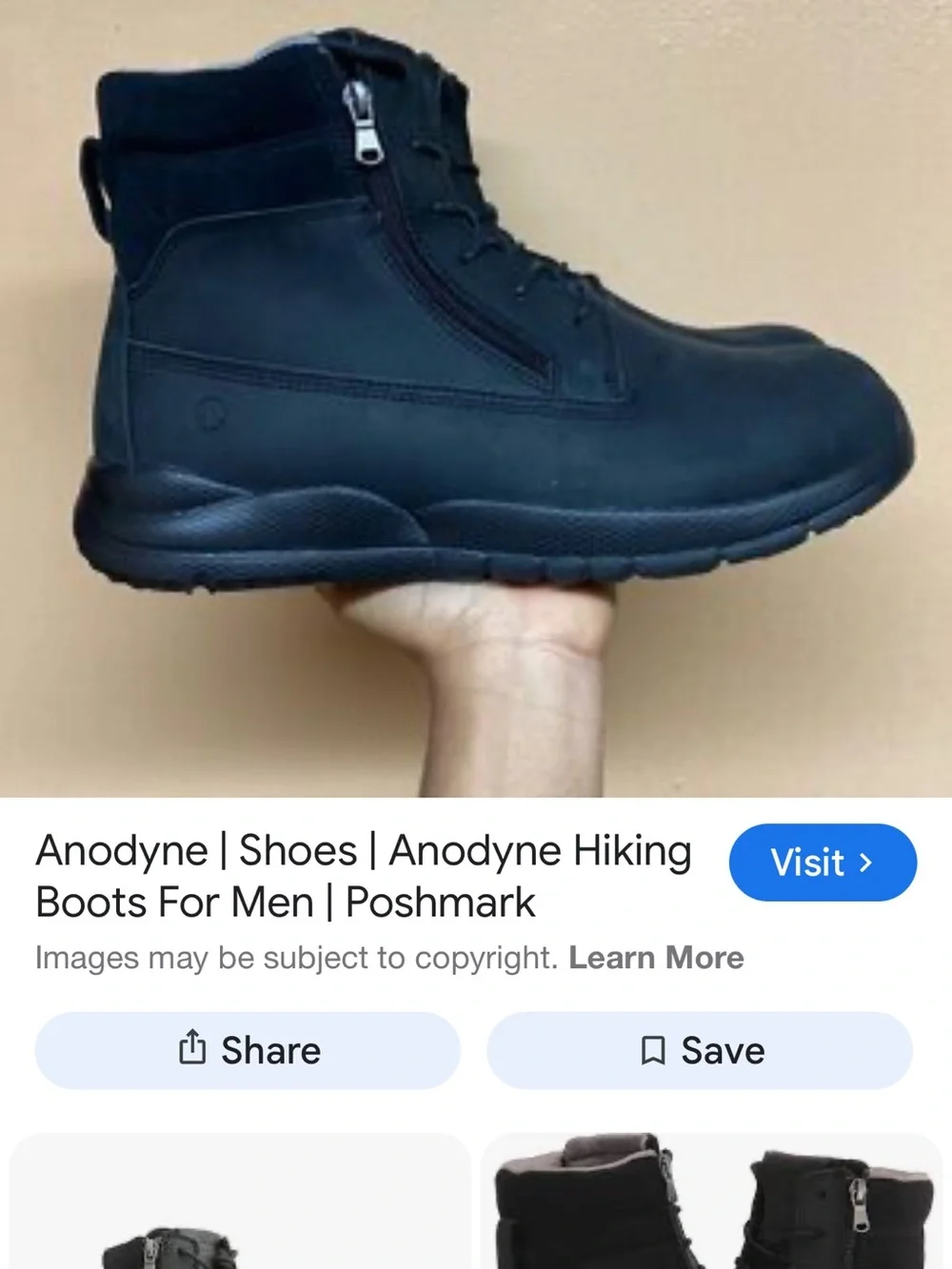 Men's Black Lace-Up Side-Zip Work Boots